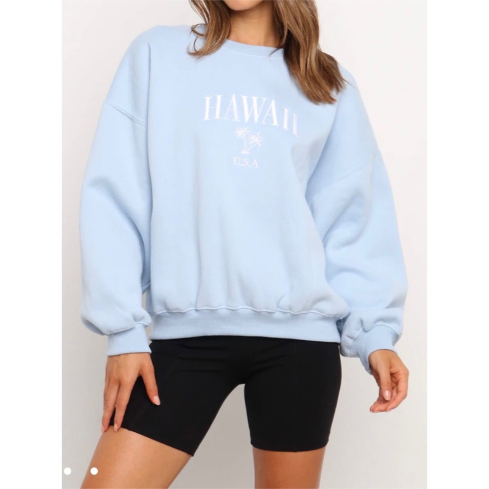 Petal & Pup Light Blue "Hawaii" Pullover Sweatshirt
